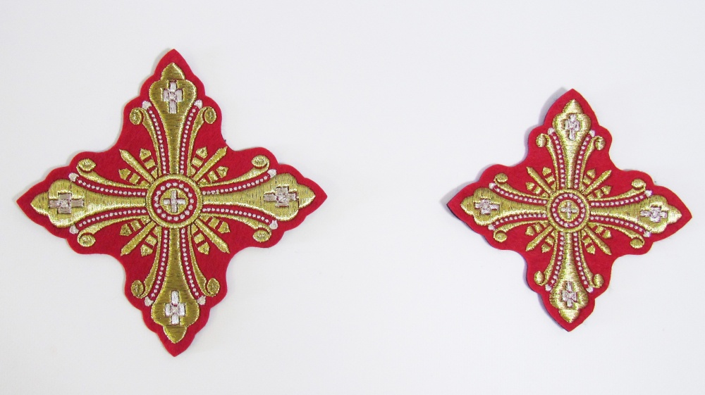 Набор крестов ВАНИН, иерейский,. красный с золотом, 14 шт