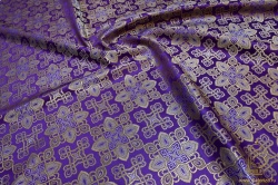 Шелк ПОЛОЦКИЙ, фиолетовый с золотом, шир. 150 см, Павловский Посад Шелк ПОЛОЦКИЙ, фиолетовый с золотом, шир. 150 см, Павловский Посад