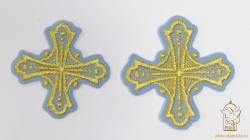 Крест 4 ГЕОРГИЙ, голубой с золотом,6-7 см Крест 4 ГЕОРГИЙ, голубой с золотом,6-7 см