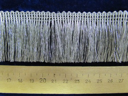 Бахрома серебро 8, шир. 4 см, арт. 2747