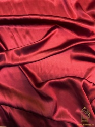 Шелк атлас натуральный, бордо, шир. 110 см