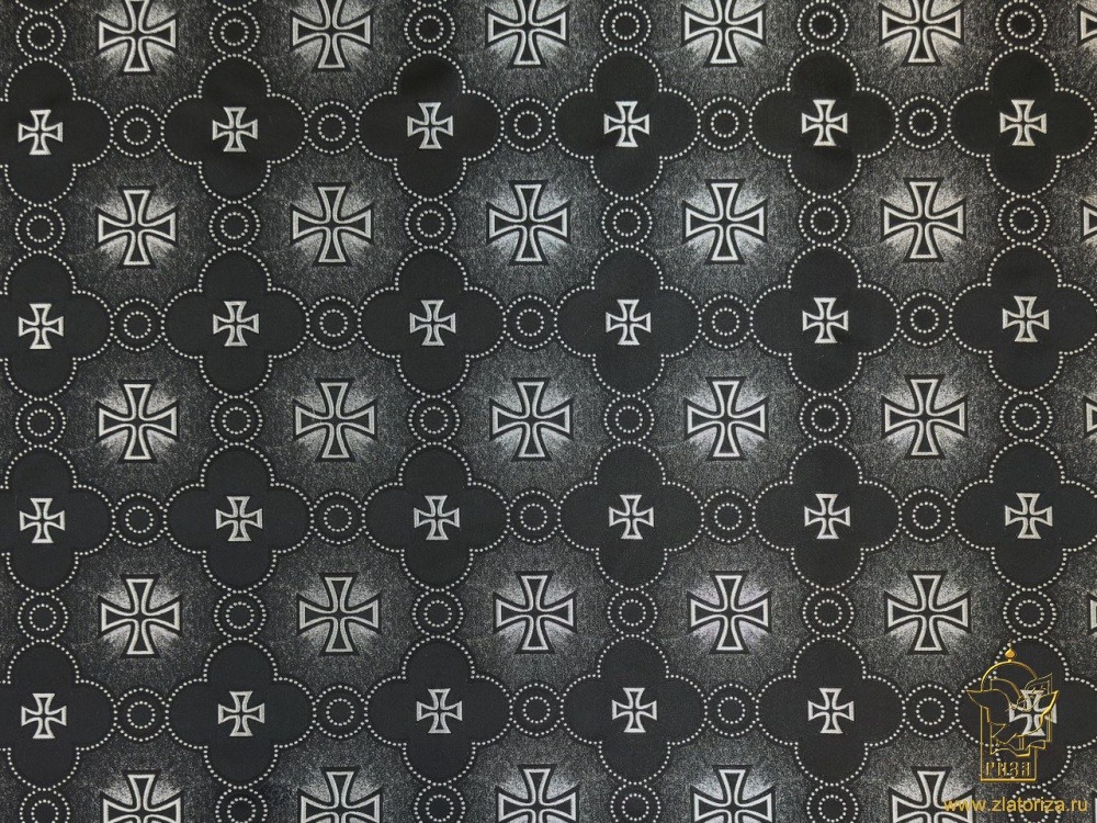 Шелк ФАВОР, черный с серебром, шир. 160 см