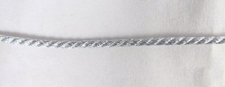 Шнур серебро, 3 мм, арт d1032, витой, 33 м в упаковке