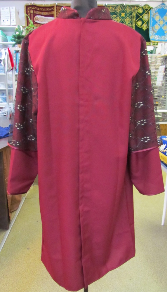 Платье погребальное КРЫЛЬЯ, габардин , цвет - бордо