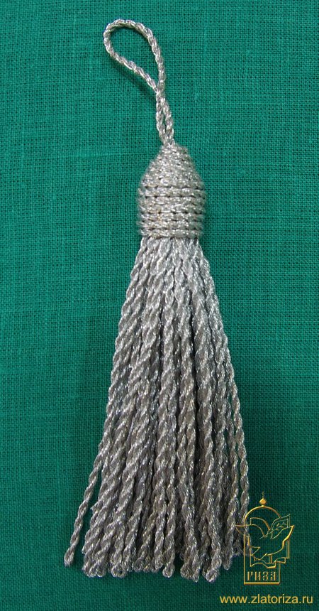 Кисть декоративная, серебро, длина 11 см, ЛЕНА (NA)