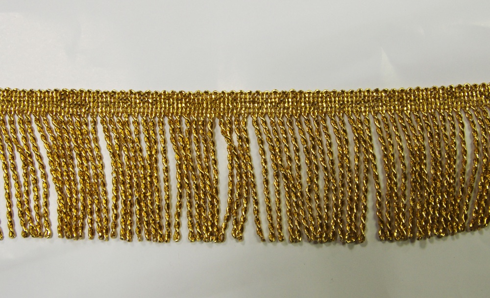 Бахрома золото 64/2, шир. 6 см, в упаковке 20 м, арт. 1799