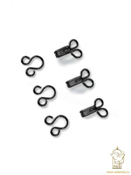 Крючок + петелька, черные, №1 (набор, 14 шт)