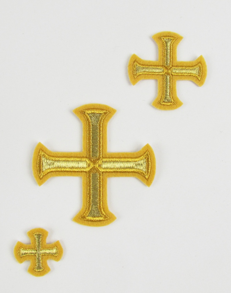 Набор крестов, иерейский, БУЛАТ, горчица с золотом, 14 шт