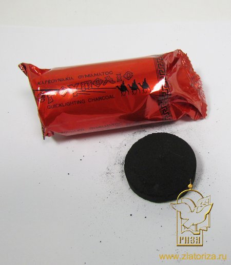 Уголь быстроразжигаемый , диаметр 40 мм, в упаковке 5 таблеток, большой, МЕТЕОРА Цена за 5 таблеток