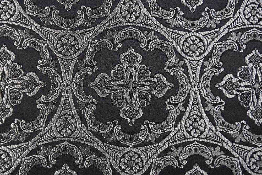 Парча УБРУС, черная с серебром, шир. 300 см
