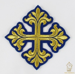 Крест 2 ВИФЛЕЕМ, синий с золотом, 10-12 см Крест 2 ВИФЛЕЕМ, синий с золотом, 10-12 см