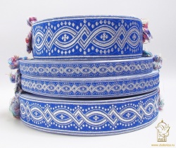 Галун КОСТРОМА, синий с серебром, шир. 5 см, РА