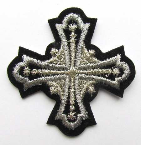 Крест 4 ГЕОРГИЙ, черный с серебром,6-7 см