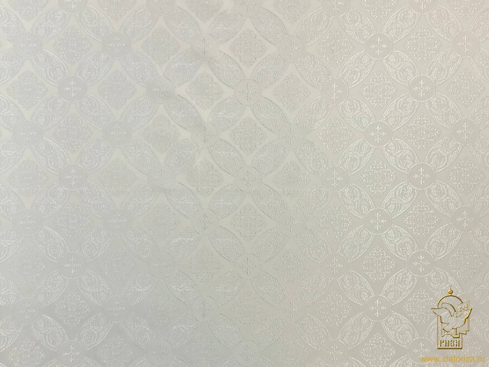 Шелк ОСТРОЖСКИЙ, белый, шир. 150 см, Павловский Посад