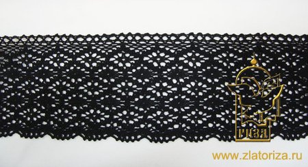 Кружево 128, плетеное черное