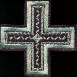 Крест 2 НОВГОРОДСКИЙ КРЕСТ, фиолетовый с серебром, 10-12 см