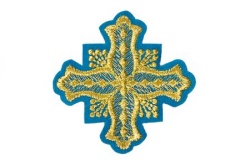 Крест 4 БОЧКА, голубой с золотом,6-7 см Крест 4 БОЧКА, голубой с золотом,6-7 см