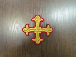 Крест 2 ЛУКОШКО, красный с золотом, 10-12 см