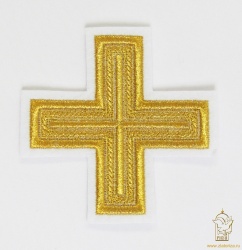 Крест 3 АНДРЕЕВСКИЙ, белый с золотом, 8,5 см