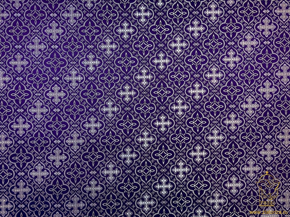 Шелк МУРОМСКИЙ (малый) , фиолет с серебром, шир. 150 см, Рахм