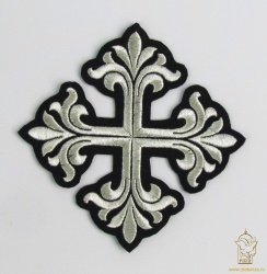 Крест 3 ВИФЛЕЕМ черный с серебром, 10 см Крест 3 ВИФЛЕЕМ черный с серебром, 10 см