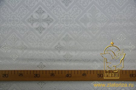 Шелк КАМЕННЫЙ ЦВЕТОК, белый с серебром, шир. 160 см