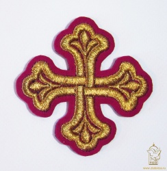 Крест 3 ЛУКОШКО, красный с золотом,8-9 см Крест 3 ЛУКОШКО, красный с золотом,8-9 см