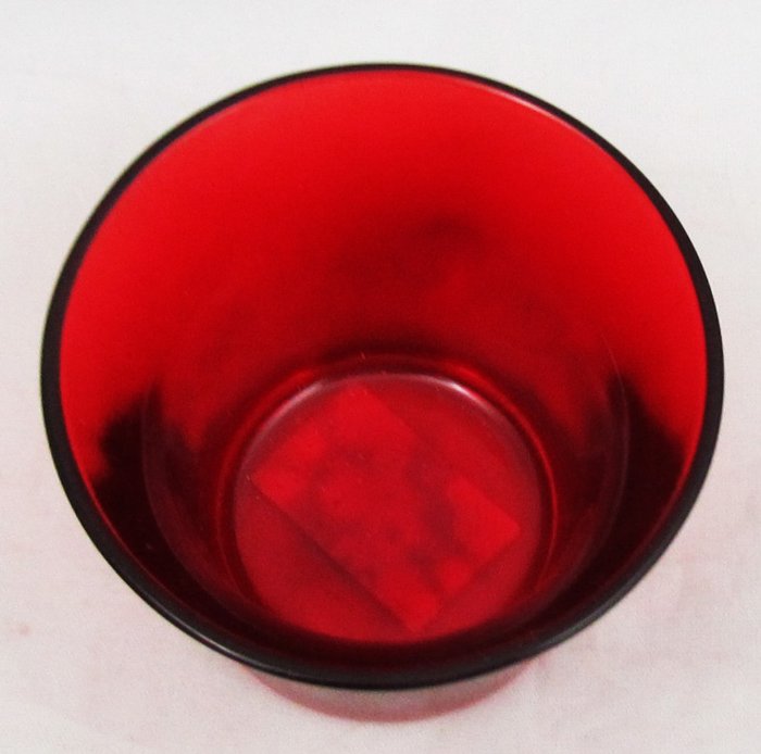 Лампада Колокол малая красная стеклянная 4,5х4,5х6,2 см