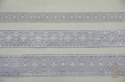 Галун СИНОД, белый с серебром, шир. 4 см, 50 м в ролике, МДК Галун СИНОД, белый с серебром, шир. 4 см, 50 м в ролике, МДК