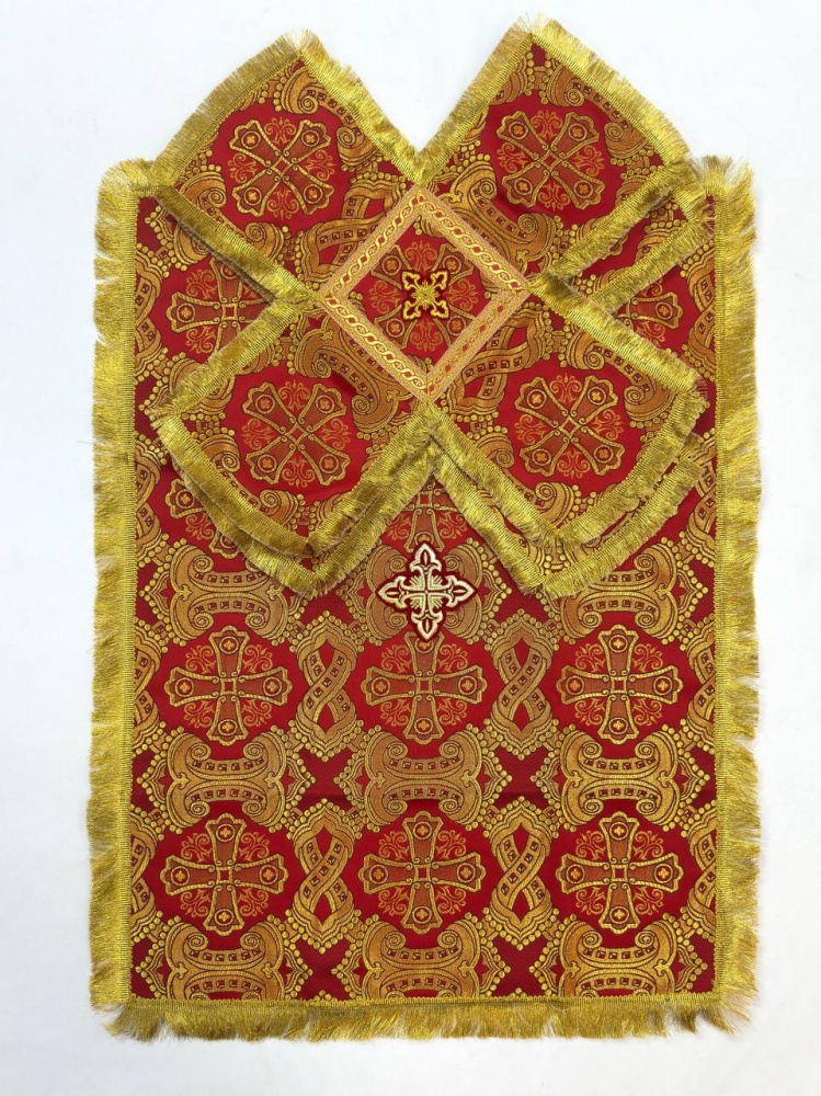 Покровцы парча, красные с золотом
