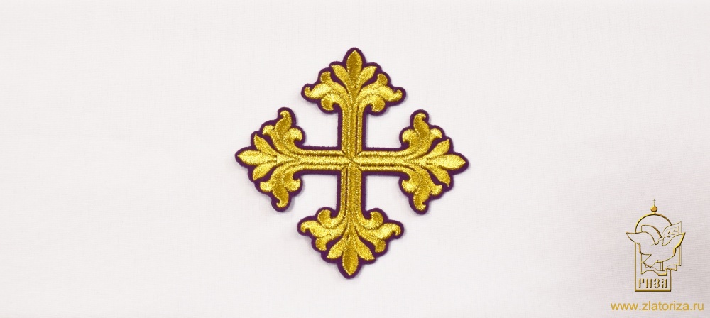 Крест 4 ВИФЛЕЕМ, фиолет с золотом, арт. 29768