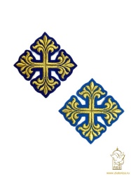 Крест 3 ВИФЛЕЕМ, синий с золотом, 9 см