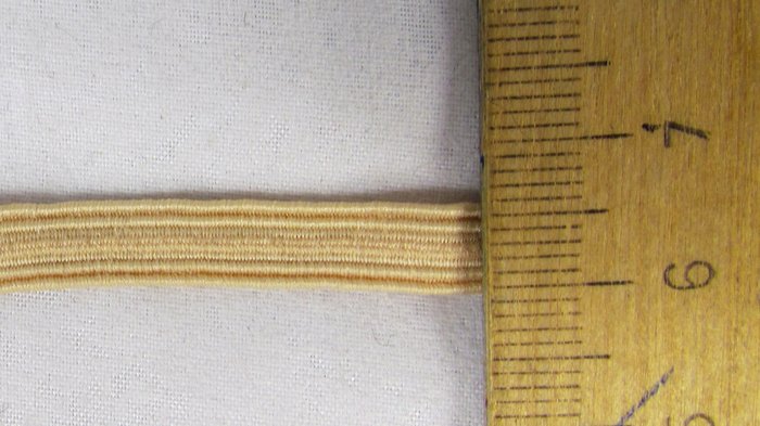 Резинка бежевая 0,6 см (10 метров в упаковке)