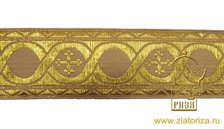 Галун Ногинск ГОРОХ горчица, шир. 5 см