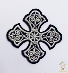 Крест 3 УЗОРНЫЙ черный с серебром,8-9 см Крест 3 УЗОРНЫЙ черный с серебром,8-9 см