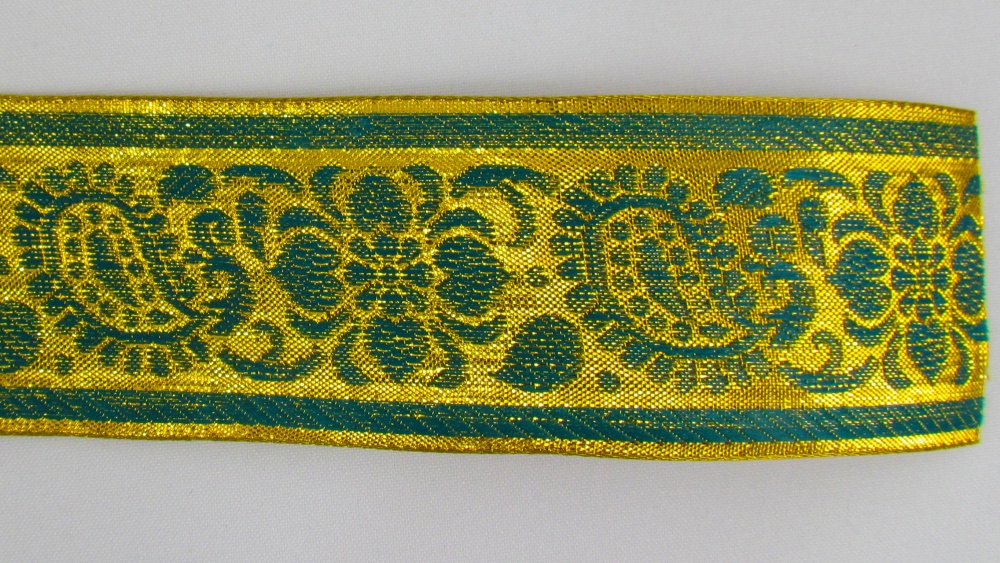Тесьма жаккардовая, с люрексом, шир. 5-6 см