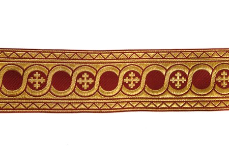 Галун ГОРОХ, бордо, шир. 6 см, ФР