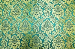 Парча ПП ЭДЕМ зеленый с золотом, шир. 150см. Павловский Посад,