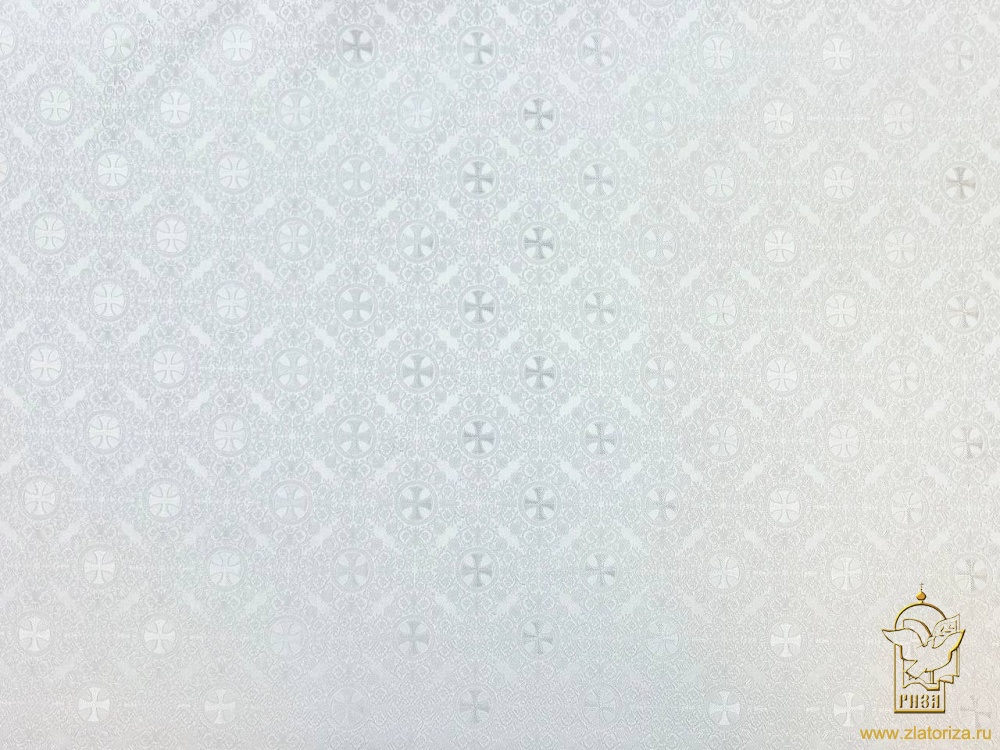 Шелк АЛАНЬЯ малая, белый с серебром, шир. 165 см