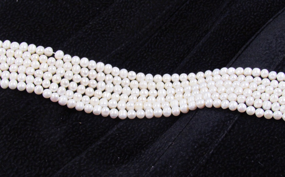 Жемчуг КРУГЛЫЙ №2, диаметр 0,8 см, длина 37-38 см