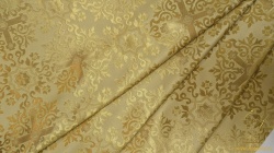 Шелк НИКОМЕДИЯ, желтый (лимон) с золотом, шир. 160 см