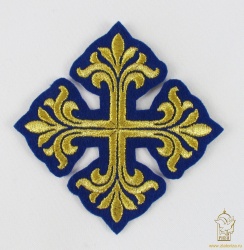 Крест 3 ВИФЛЕЕМ, синий с золотом, 9 см Крест 3 ВИФЛЕЕМ, синий с золотом, 9 см