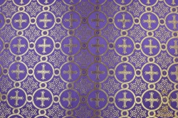 Шелк КОРИНФ, фиолетовый с золотом, шир. 165 см