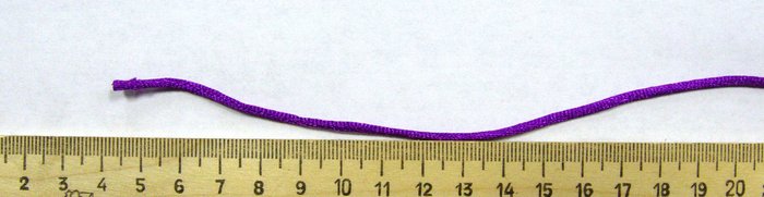 Шнур атласный, фиолетовый, 2 мм, 100 м в бобине