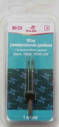 Иглы д/ швейных машин, двойные № 80 Иглы д/ швейных машин, двойные № 80