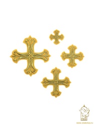 Крест 1 СОФИЯ желтые с золотом, 14,5 -16 см