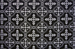 Шелк ЛЮБАВА, черный с серебром, шир. 150 см, Рахманово