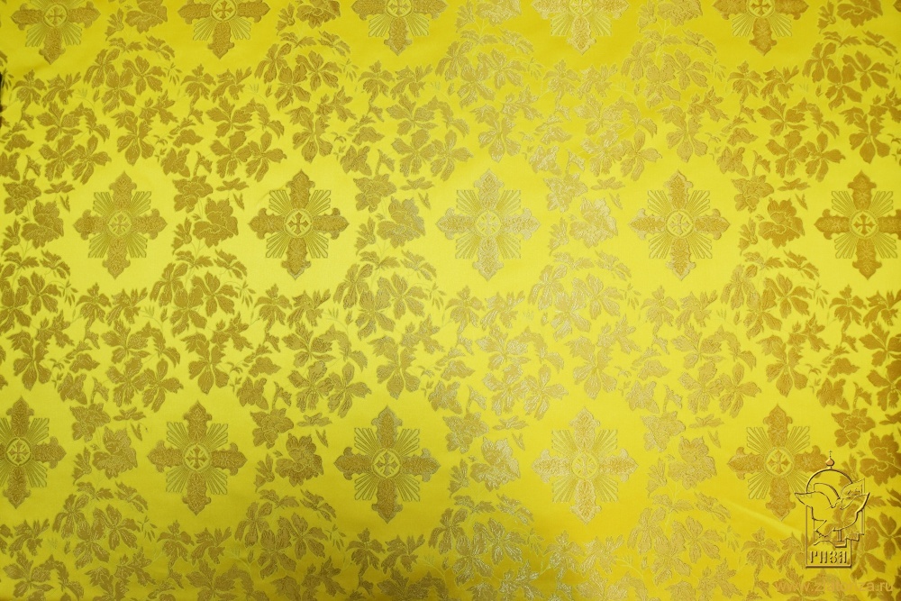 Шелк АЛЕКСАНДРИЯ, желтый с золотом , шир. 160 см