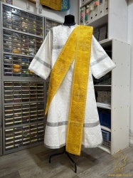 Орарь двойной желтый, шелк, без поручей