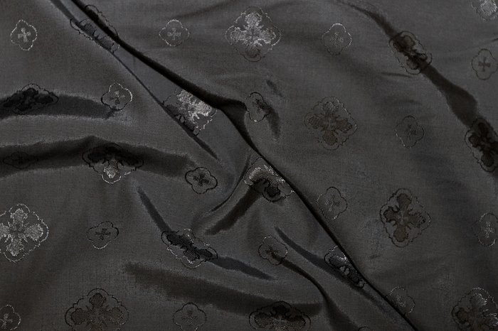 Подкладочная, жаккард церковный, черная, 150 см. , вискоза